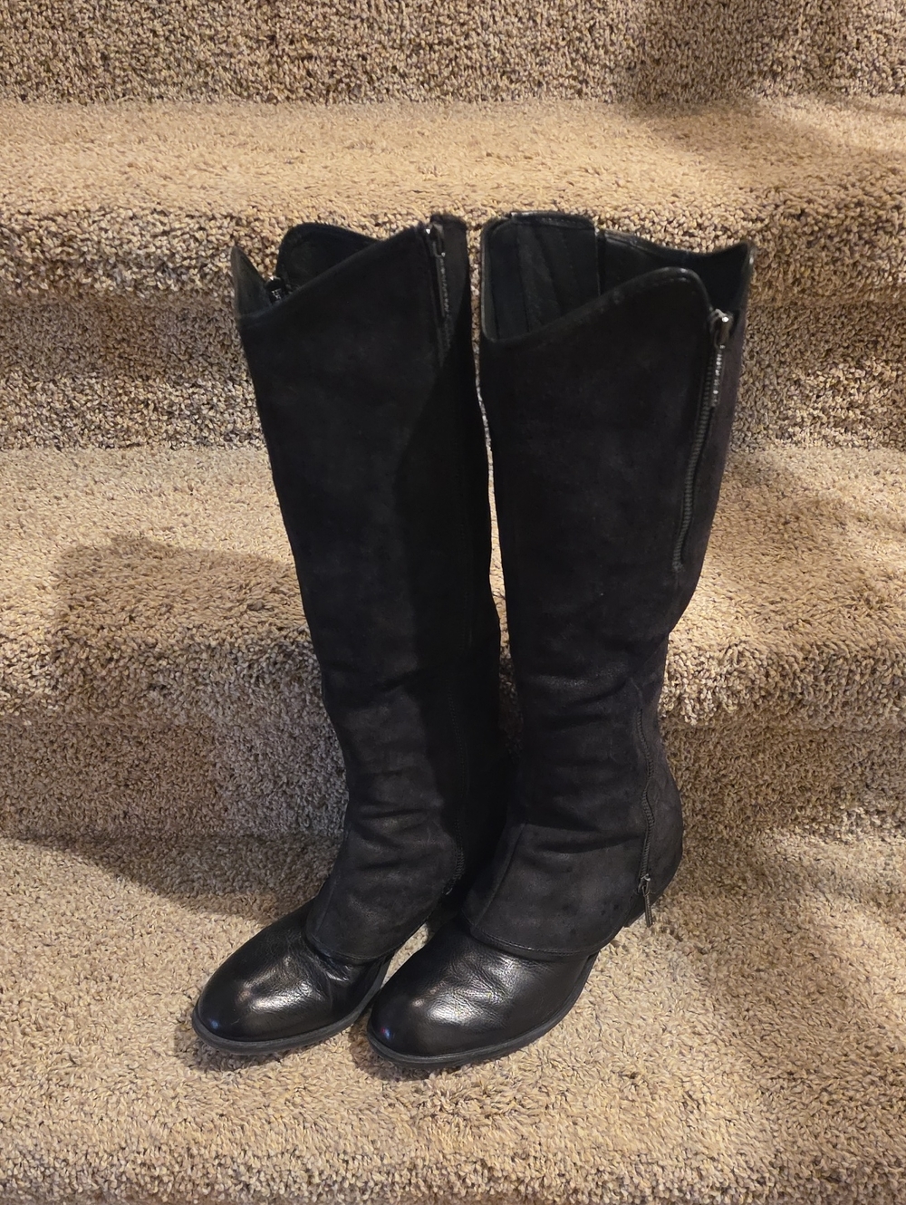 Donald J. Pliner Women's Black Knee-High Zip Boots